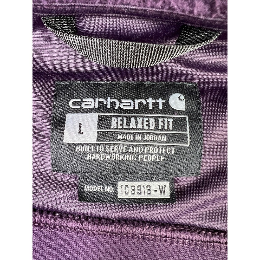 Carhartt Jacket Womens Large Purple Sherpa Fleece Full Zip Workwear 103913 - Picture 7 of 11